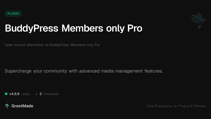 BuddyPress Members only Pro