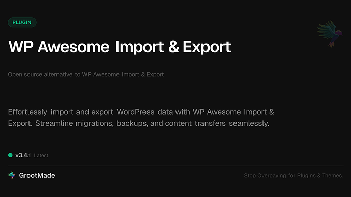 WP Awesome Import & Export
