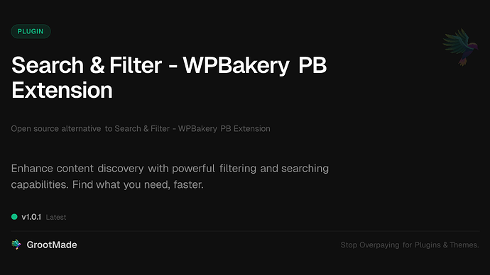 ClarityFind - WPBakery PB Extension