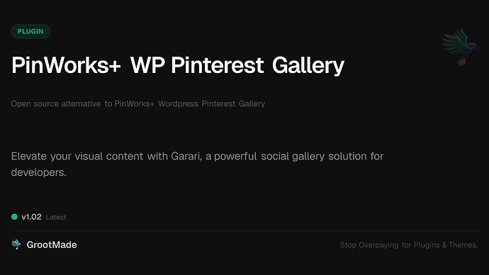 PinWorks+ WP Pinterest Gallery