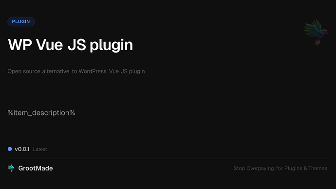WP Vue JS plugin