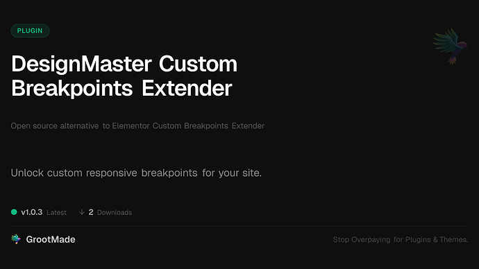 DesignMaster Custom Breakpoints Extender