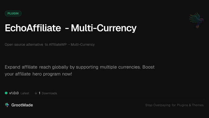 EchoAffiliate - Multi-Currency