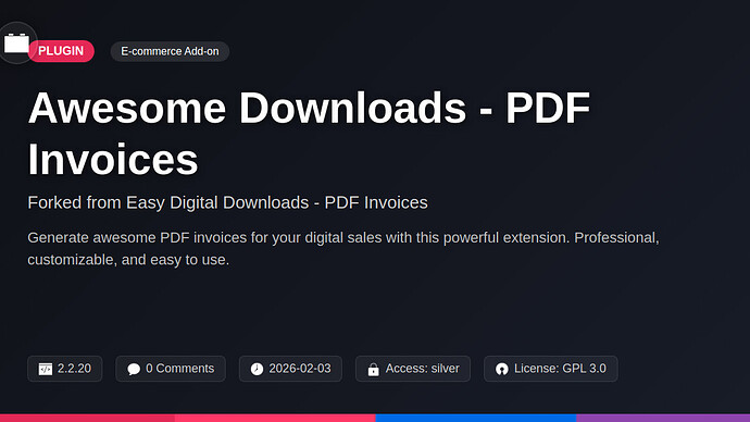 Awesome Downloads - PDF Invoices