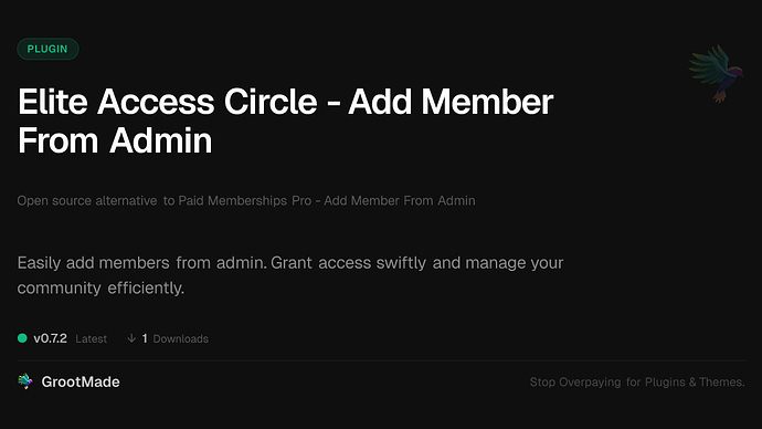 Elite Access Circle - Add Member From Admin