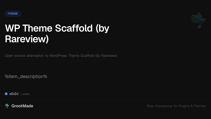 WP Theme Scaffold (by Rareview)