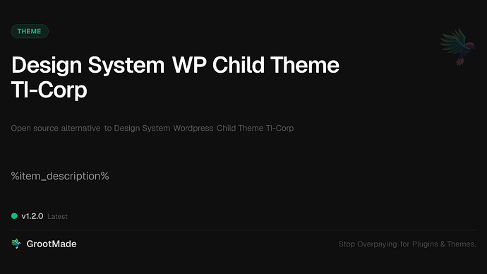 Design System WP Child Theme TI-Corp