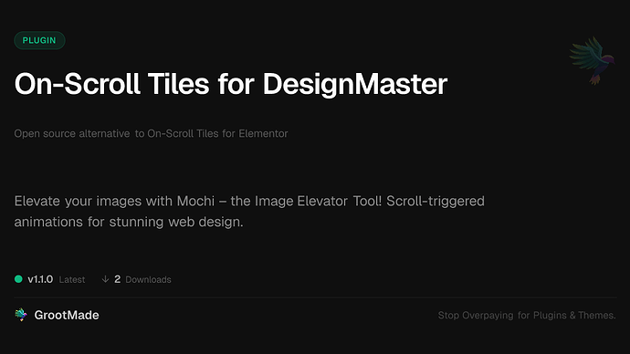On-Scroll Tiles for DesignMaster