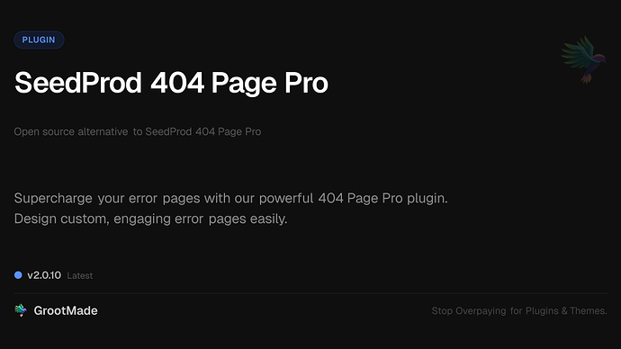 SeedProd 404 Page Pro