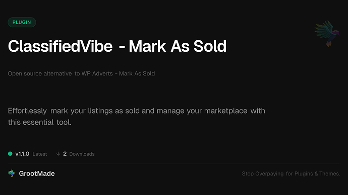 ClassifiedVibe - Mark As Sold