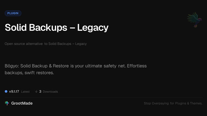 Solid Backups – Legacy