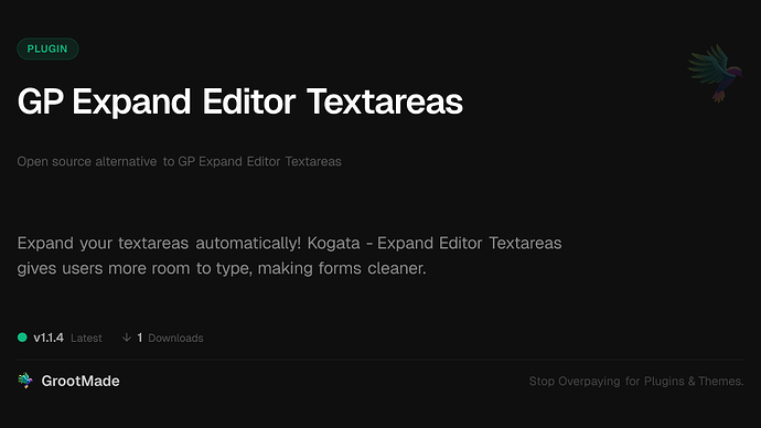 GP Expand Editor Textareas