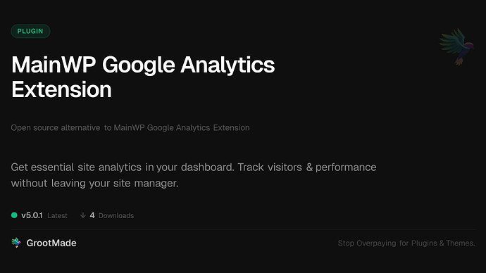 MainWP Google Analytics Extension