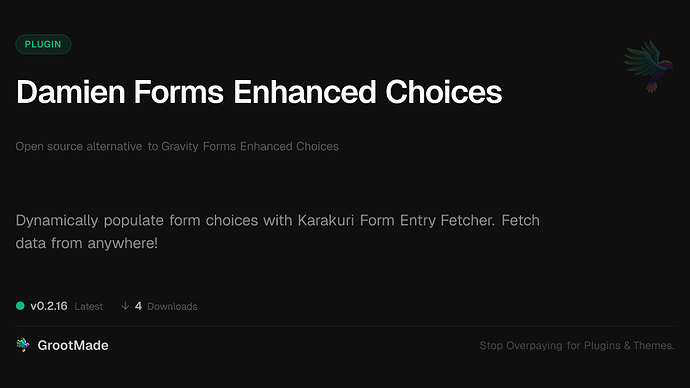 Damien Forms Enhanced Choices