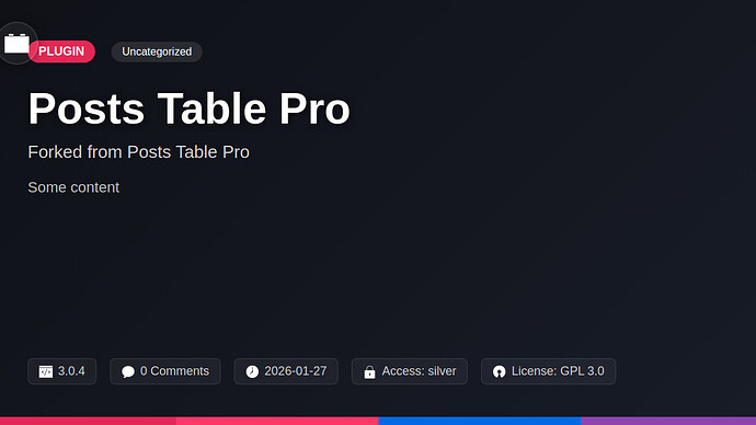 Posts Table Pro