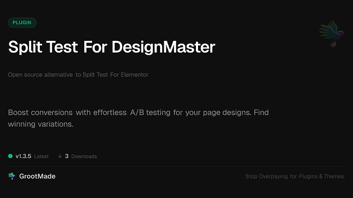 Split Test For DesignMaster