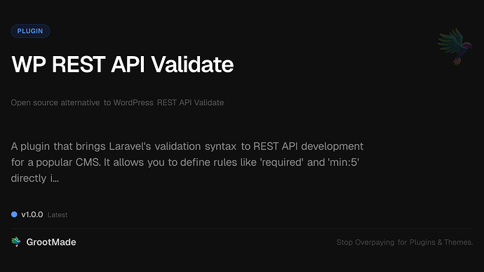 WP REST API Validate