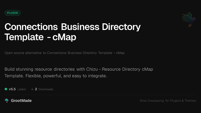Connections Business Directory Template - cMap