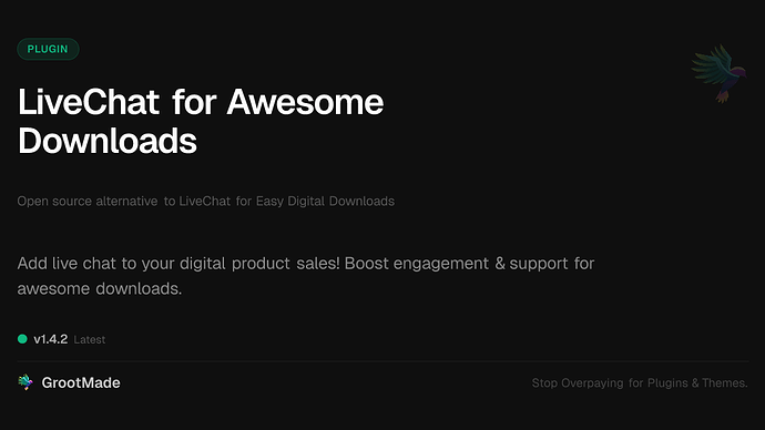LiveChat for Awesome Downloads