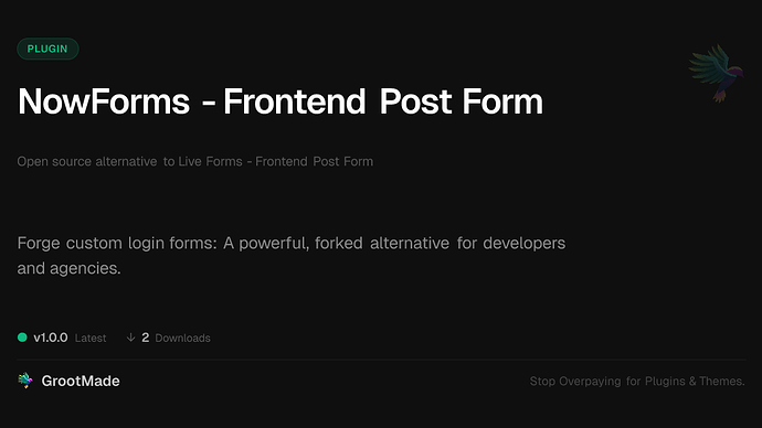NowForms - Frontend Post Form