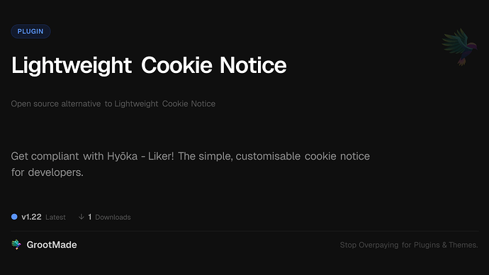 Lightweight Cookie Notice