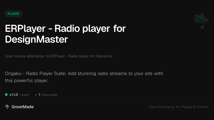 ERPlayer - Radio player for DesignMaster