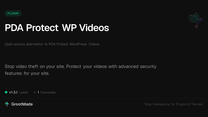 PDA Protect WP Videos