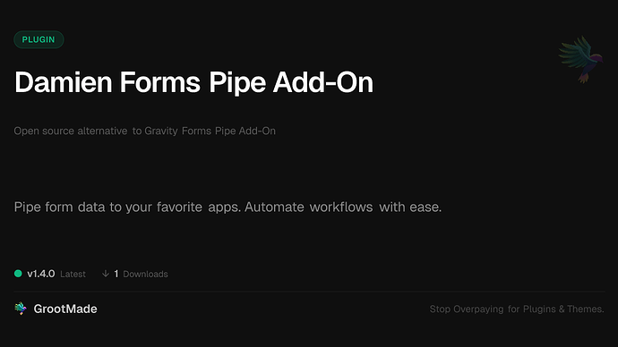 Damien Forms Pipe Add-On