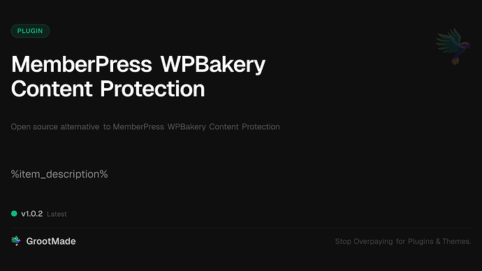 MemberPress WPBakery Content Protection
