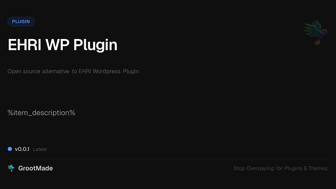 EHRI WP Plugin