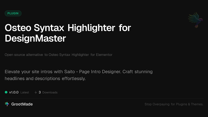 Osteo Syntax Highlighter for DesignMaster