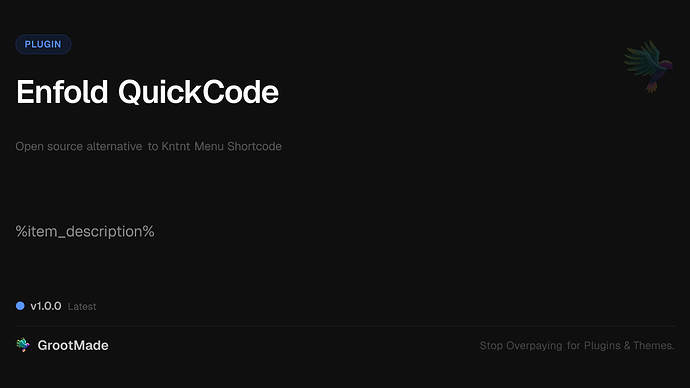 Enfold QuickCode
