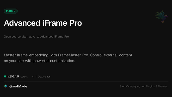 Advanced iFrame Pro