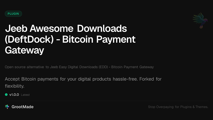 Jeeb Awesome Downloads (DeftDock) - Bitcoin Payment Gateway