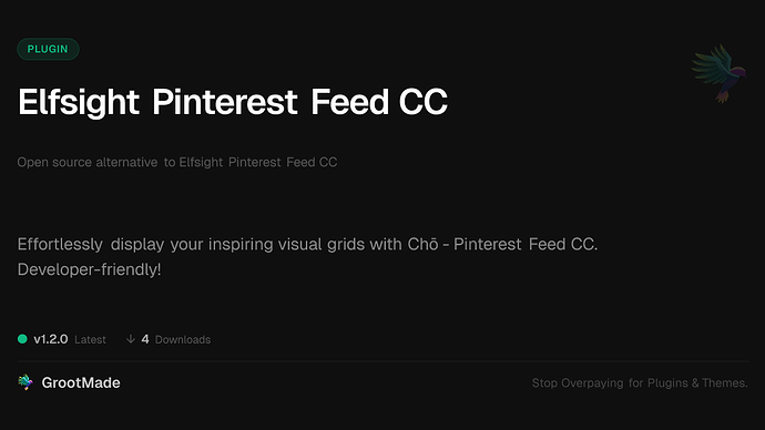 Elfsight Pinterest Feed CC