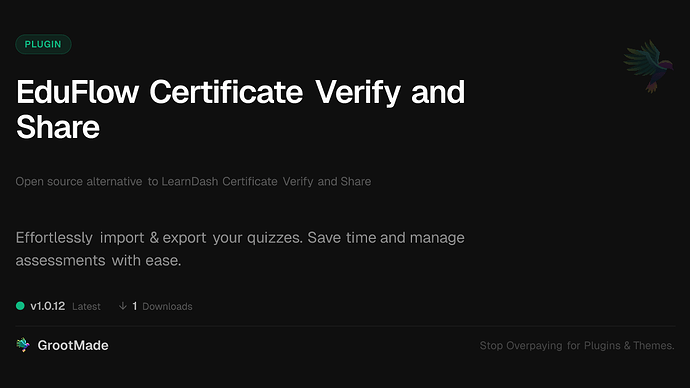 EduFlow Certificate Verify and Share