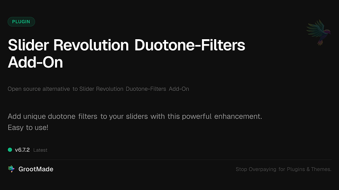 Slider Revolution Duotone-Filters Add-On