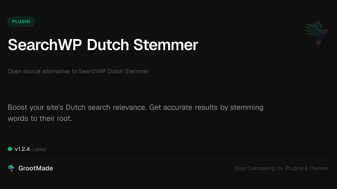 SearchWP Dutch Stemmer