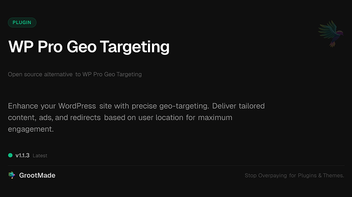 WP Pro Geo Targeting