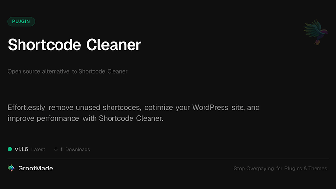 Shortcode Cleaner
