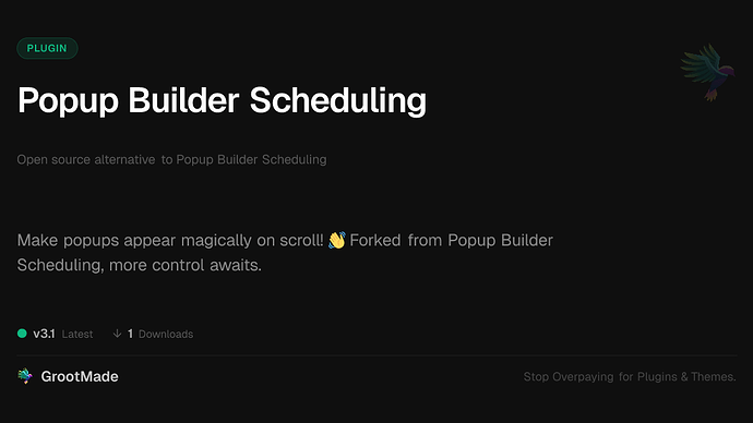 Popup Builder Scheduling