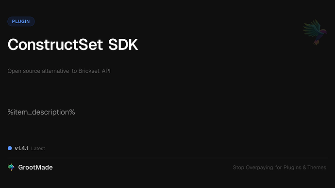 ConstructSet SDK