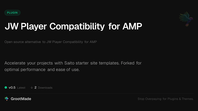 JW Player Compatibility for AMP