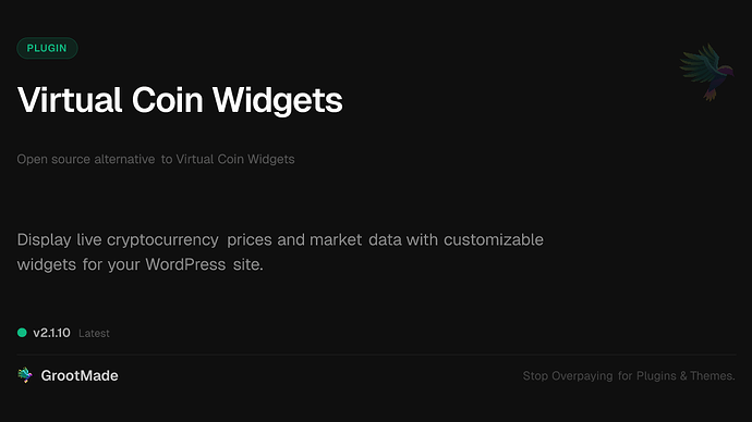 Virtual Coin Widgets