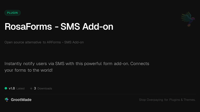 RosaForms - SMS Add-on