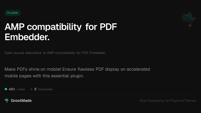 AMP compatibility for PDF Embedder.