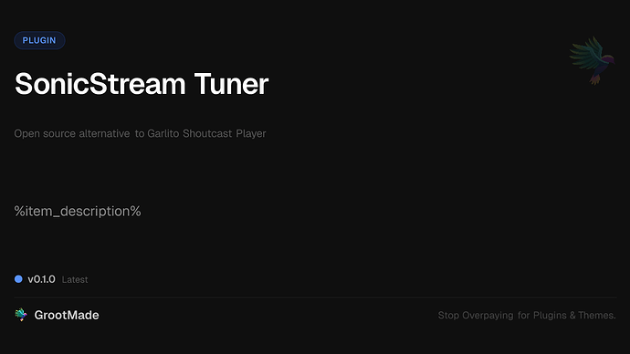 SonicStream Tuner