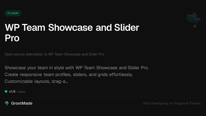WP Team Showcase and Slider Pro