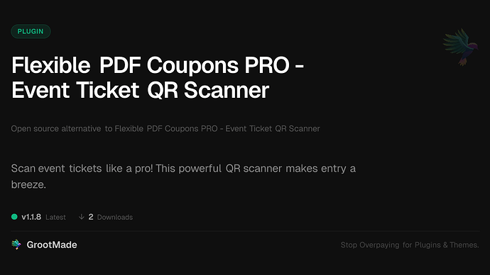 Flexible PDF Coupons PRO - Event Ticket QR Scanner