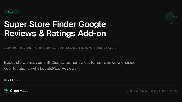Super Store Finder Google Reviews & Ratings Add-on